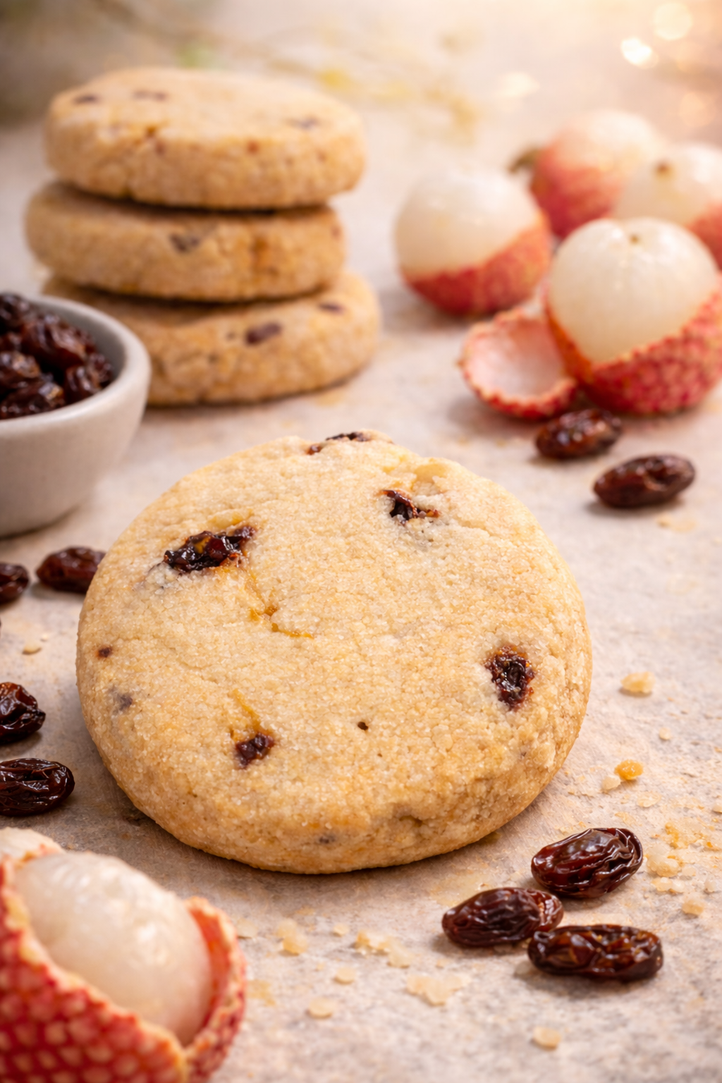 Lychee With Raisin Cookie